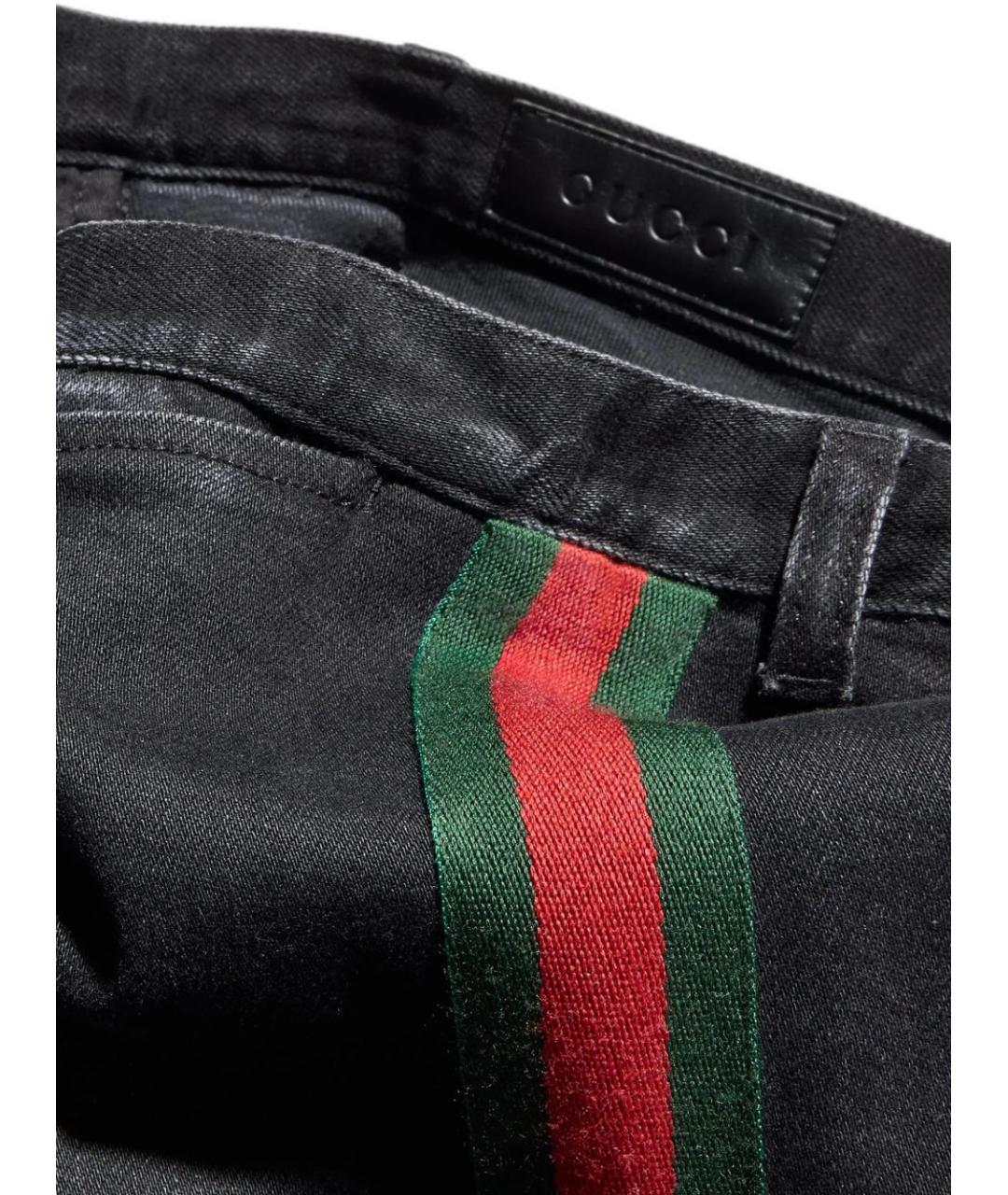 GUCCI Черные хлопковые джинсы, фото 2