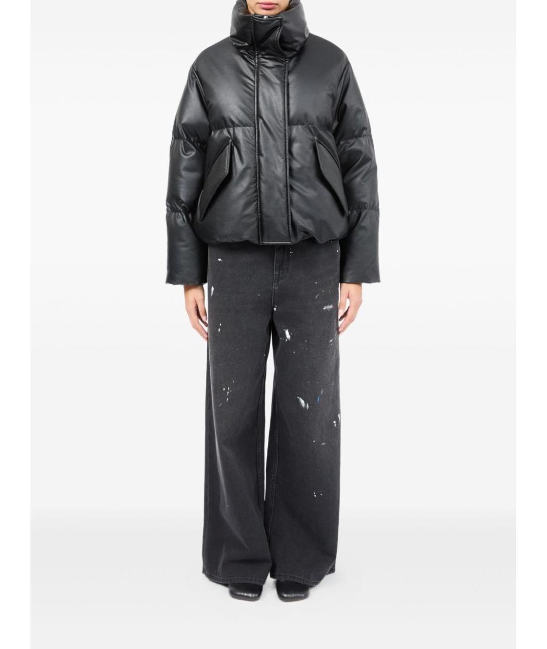 MM6 MAISON MARGIELA Черная вискозная куртка, фото 4