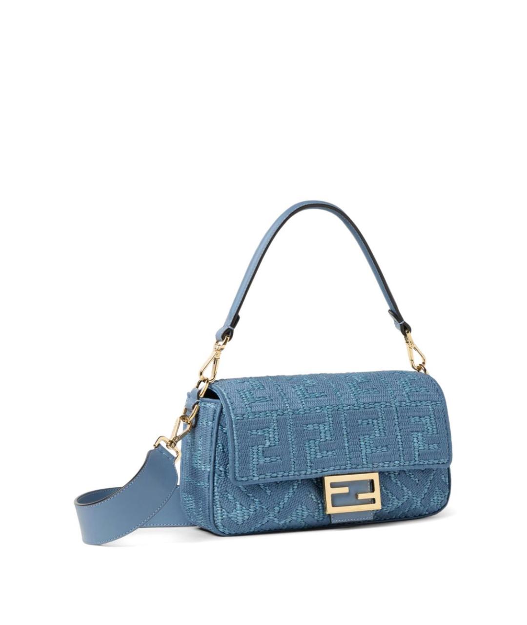 FENDI Синяя плетеная сумка через плечо, фото 2