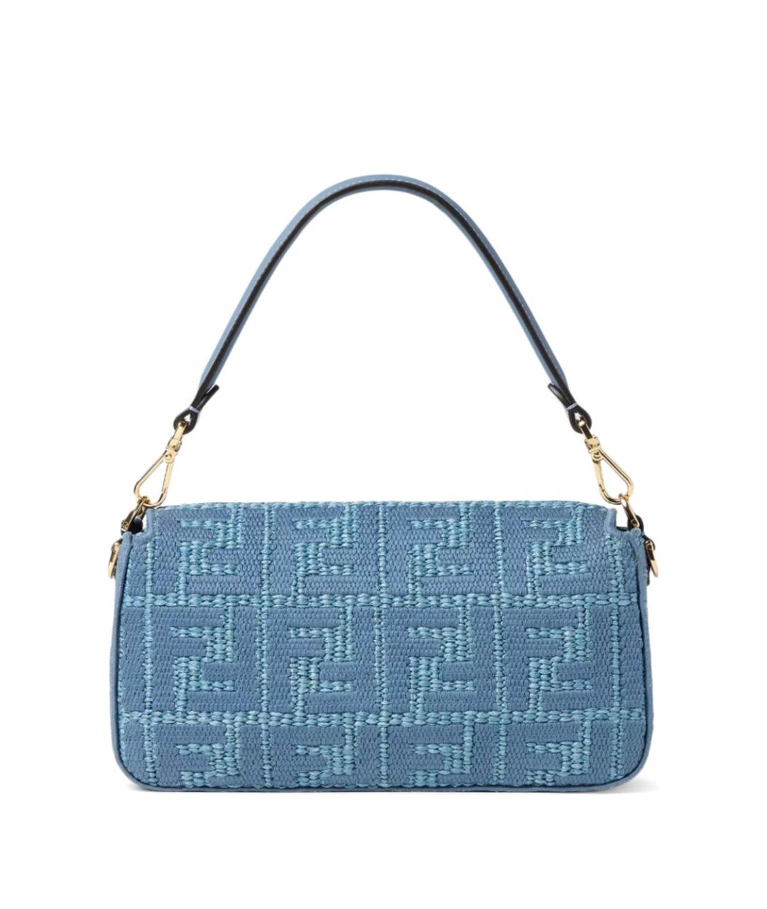 FENDI Синяя плетеная сумка через плечо, фото 4