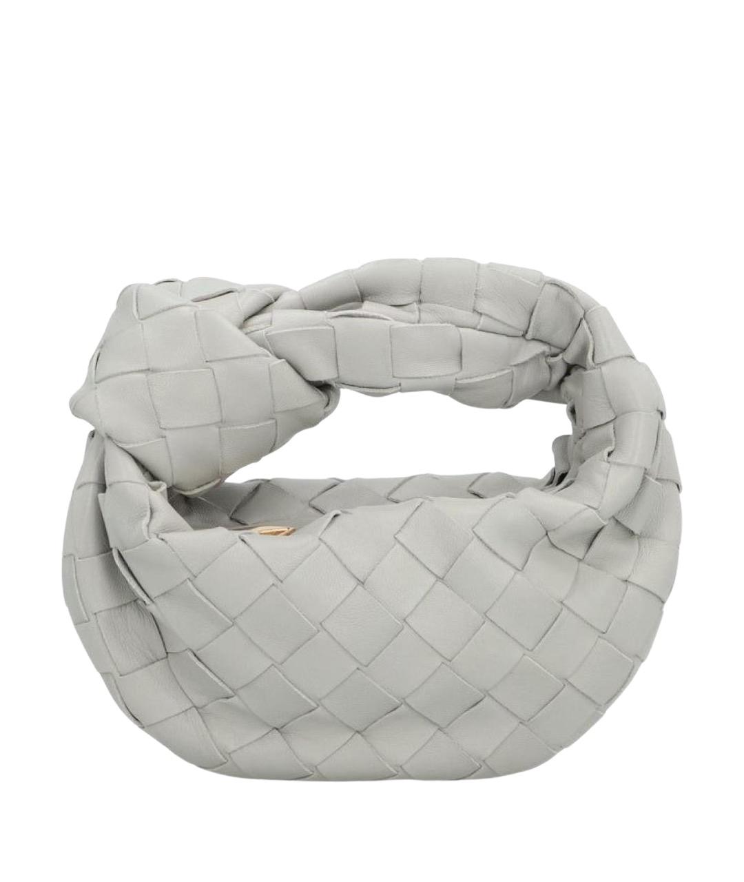 BOTTEGA VENETA Серая кожаная сумка с короткими ручками, фото 1