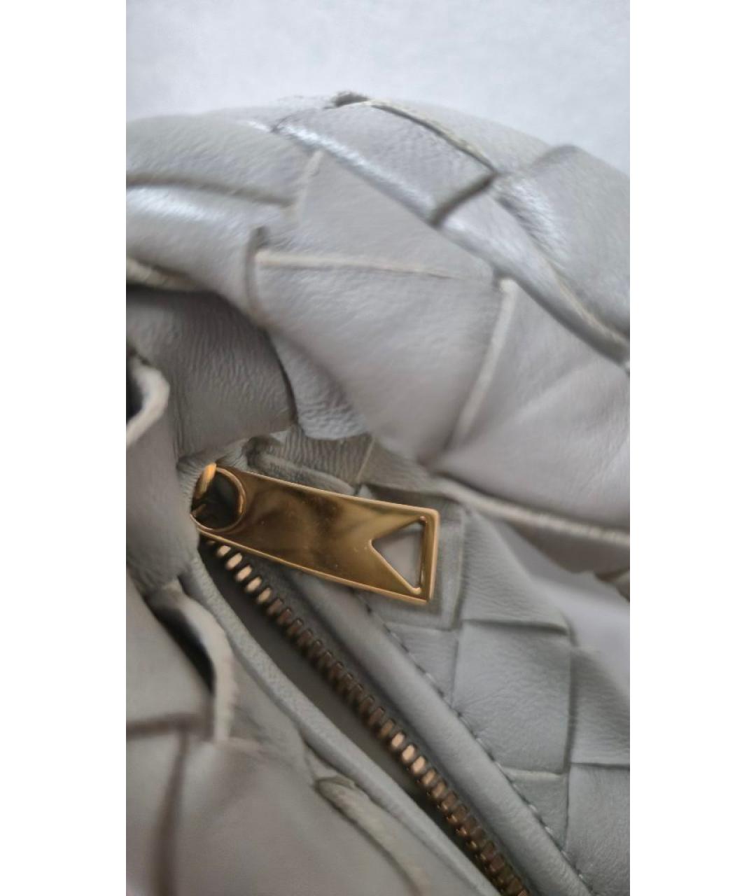 BOTTEGA VENETA Серая кожаная сумка с короткими ручками, фото 6