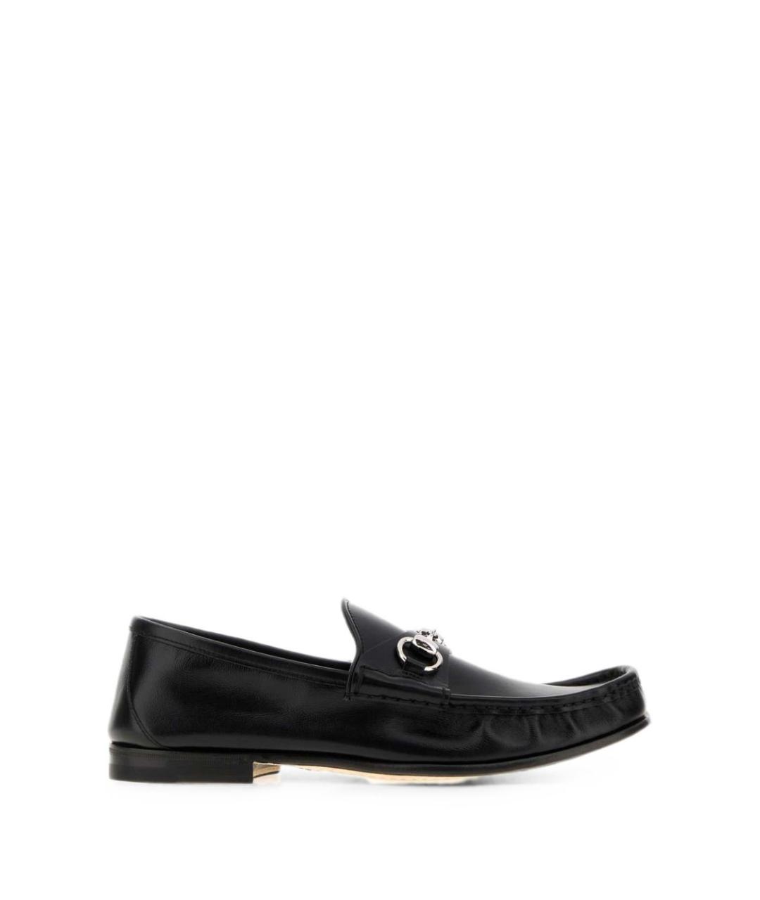 GUCCI Черные кожаные лоферы, фото 1
