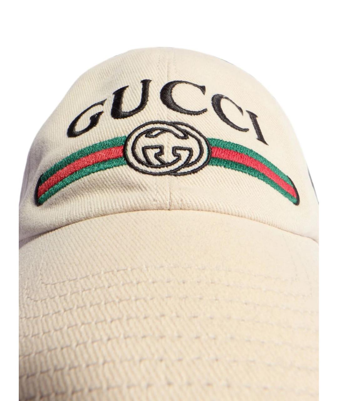 GUCCI Бежевая хлопковая кепка/бейсболка, фото 2