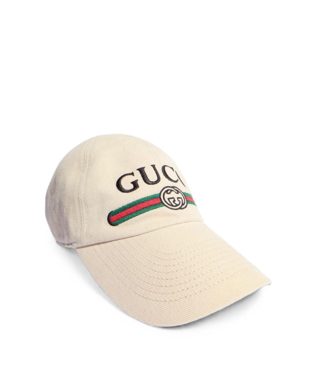 GUCCI Бежевая хлопковая кепка/бейсболка, фото 1