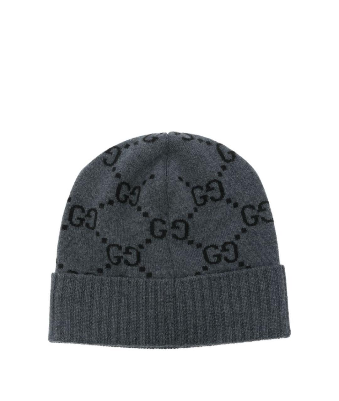 GUCCI Серая кашемировая шапка, фото 2
