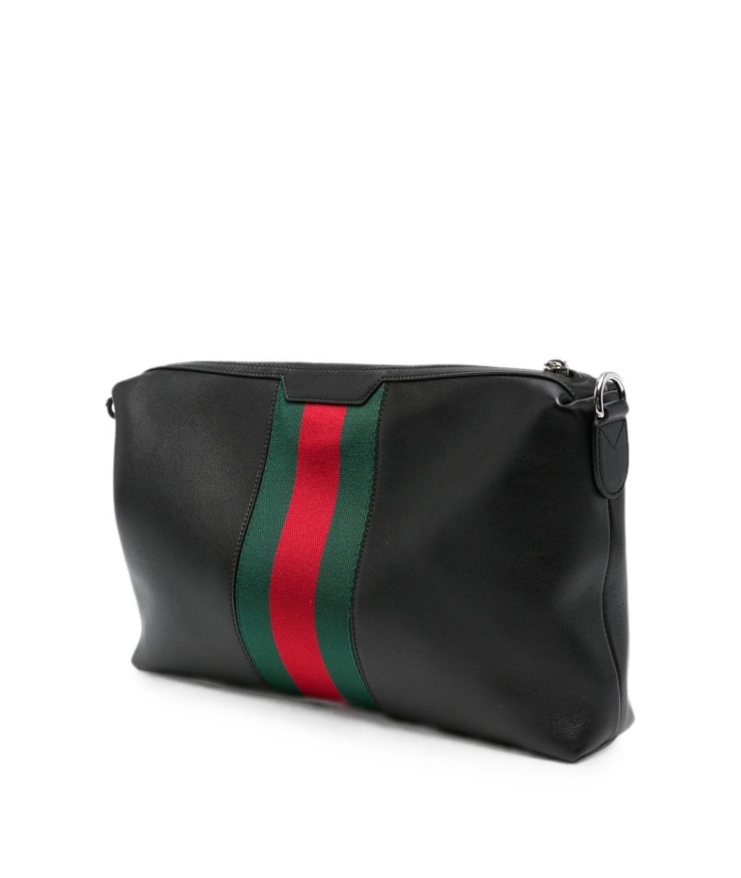 GUCCI Черная кожаная сумка на плечо, фото 4