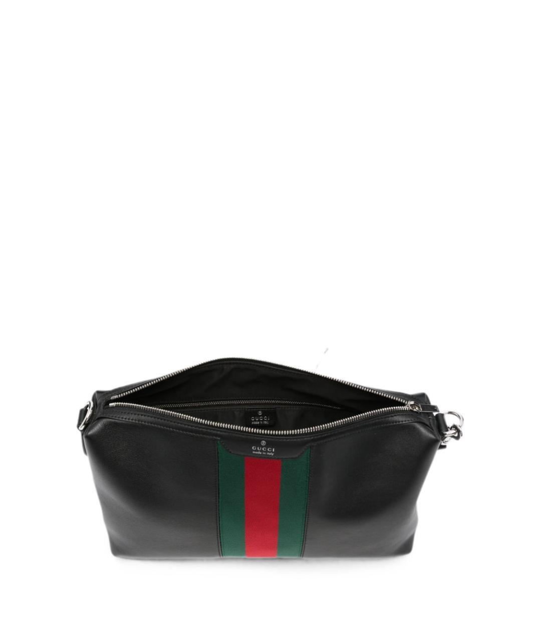 GUCCI Черная кожаная сумка на плечо, фото 3