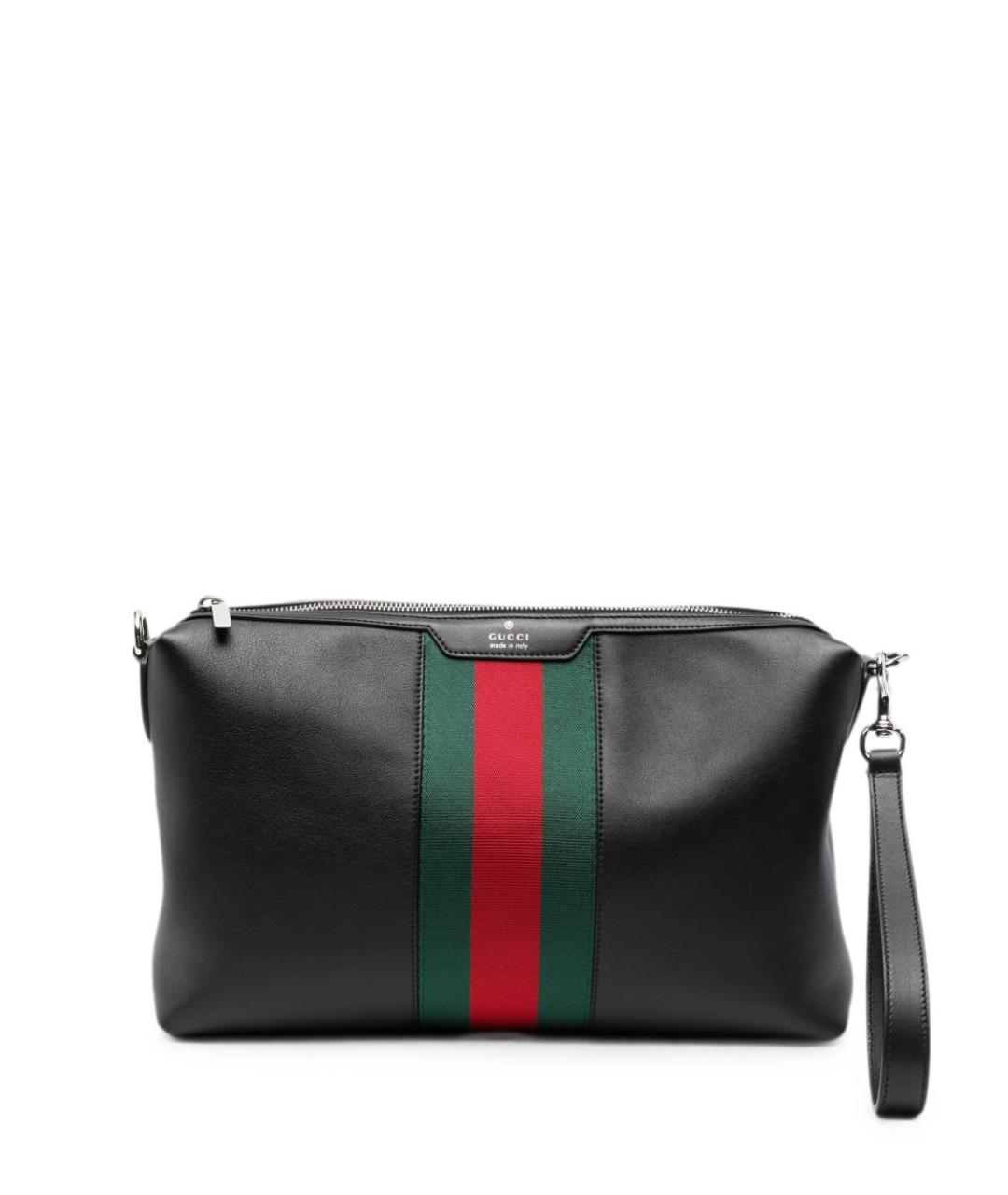 GUCCI Черная кожаная сумка на плечо, фото 1