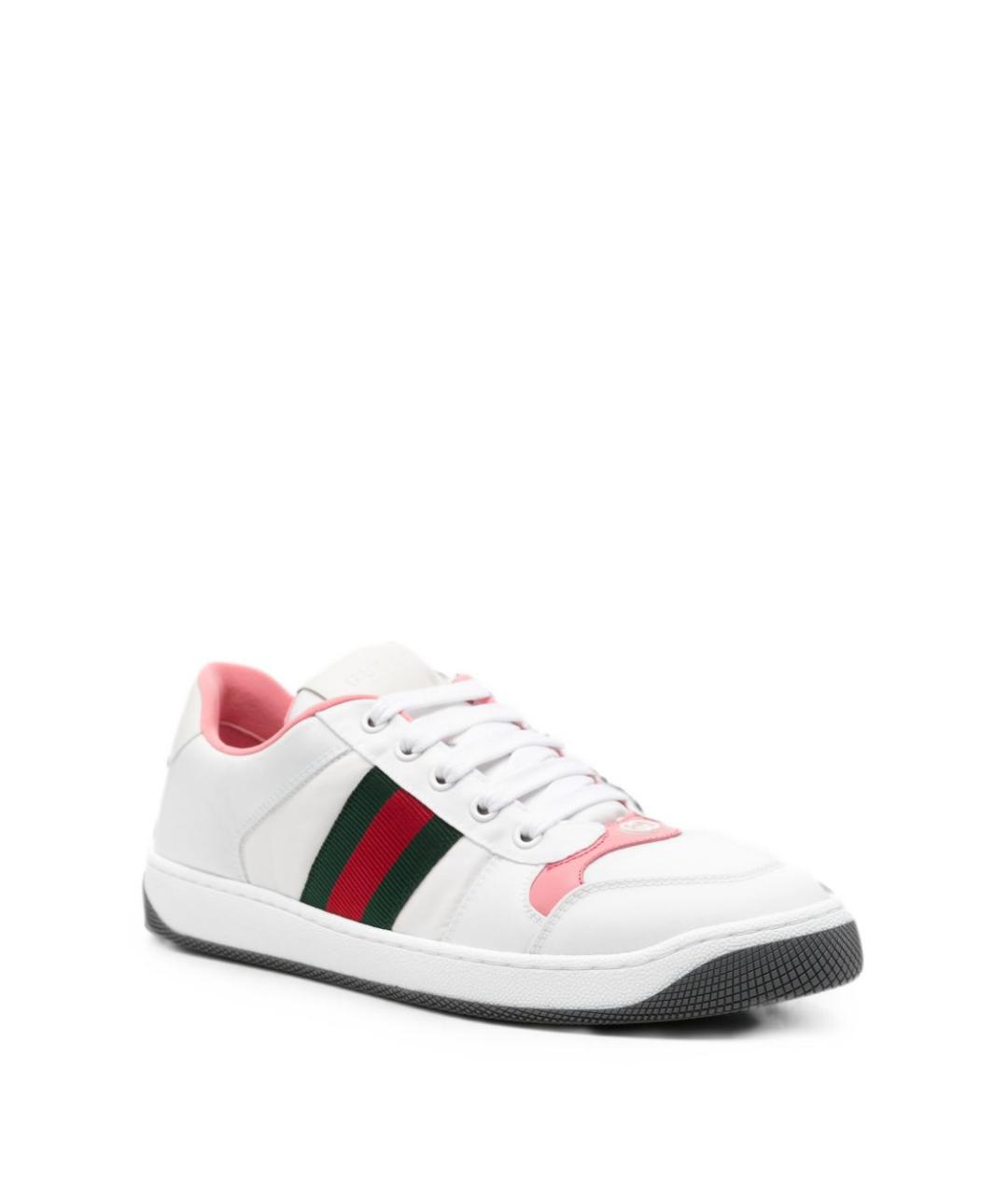GUCCI Белые кожаные кеды, фото 2