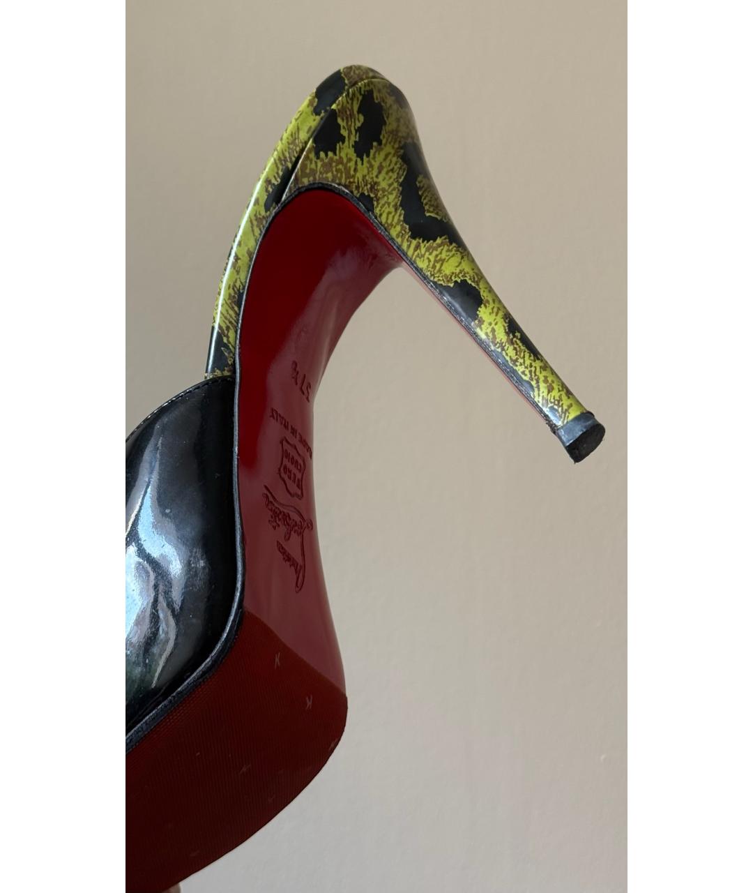 CHRISTIAN LOUBOUTIN Черные кожаные мюли, фото 8
