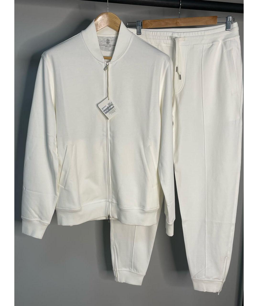 BRUNELLO CUCINELLI Белый хлопковый спортивный костюм, фото 6
