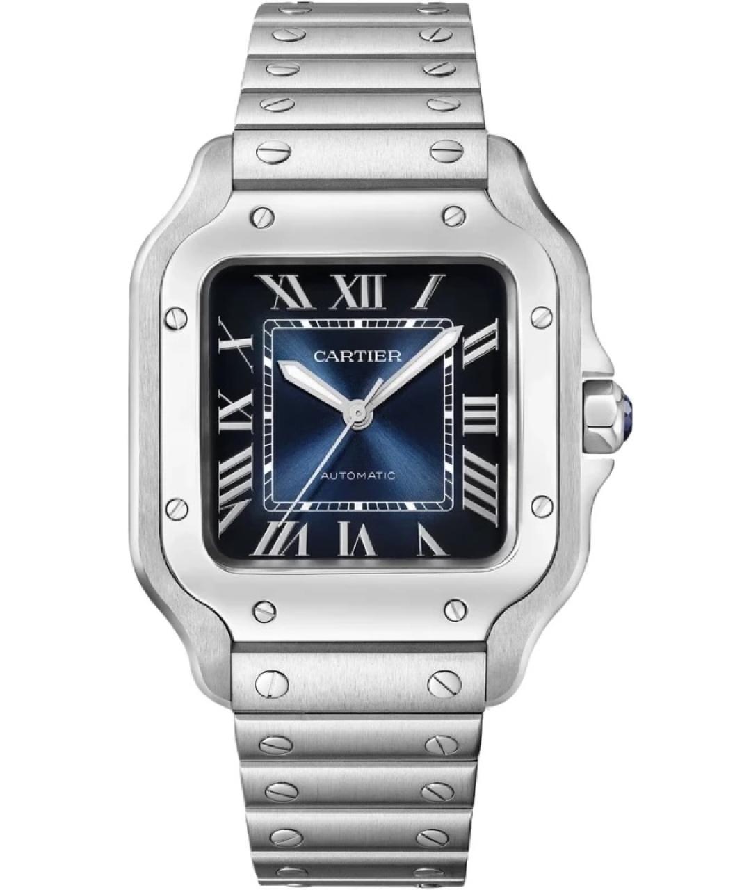 CARTIER Синие металлические часы, фото 1