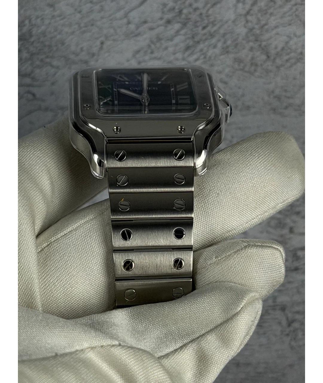 CARTIER Синие металлические часы, фото 5