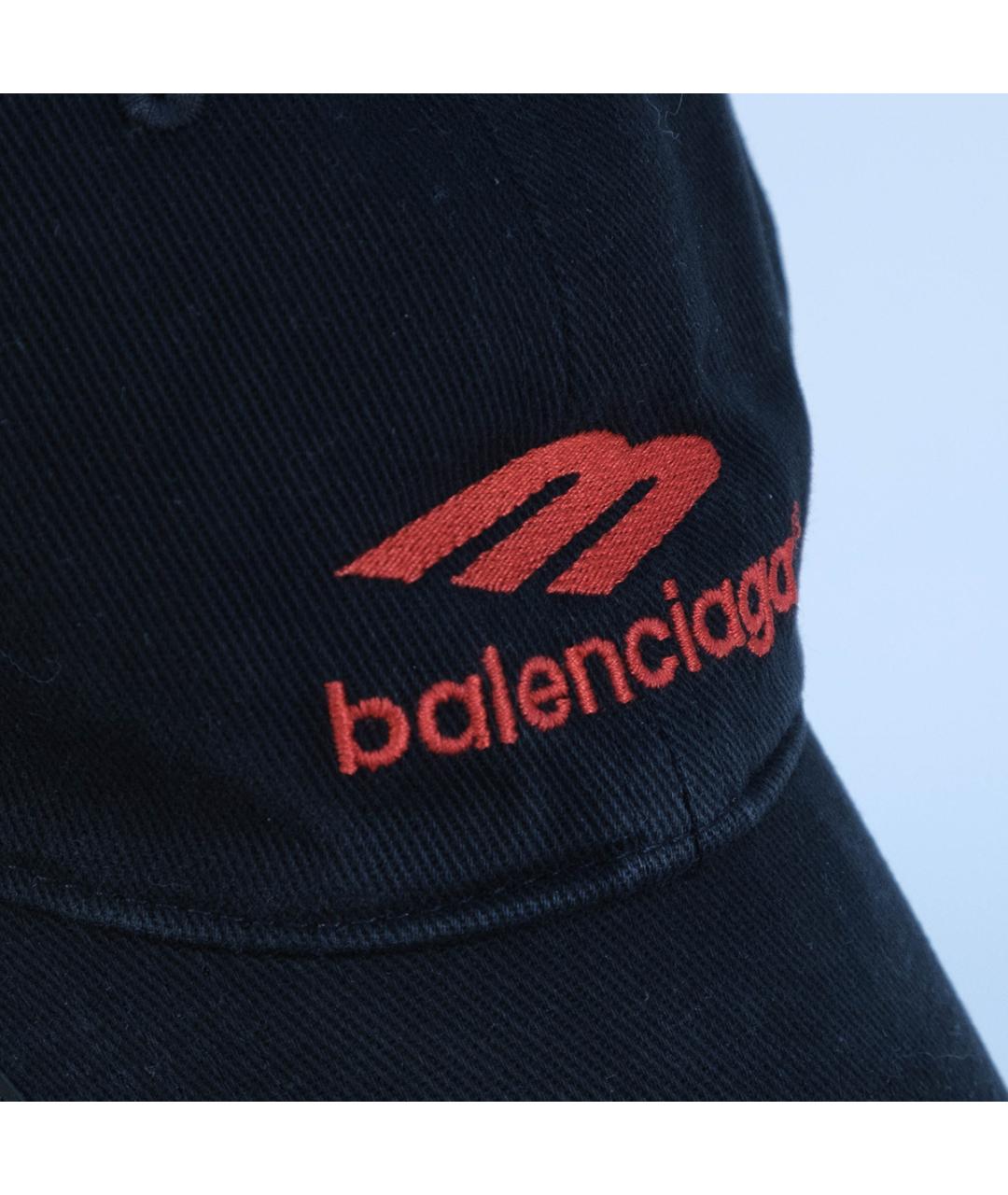 BALENCIAGA Черная хлопковая кепка, фото 5