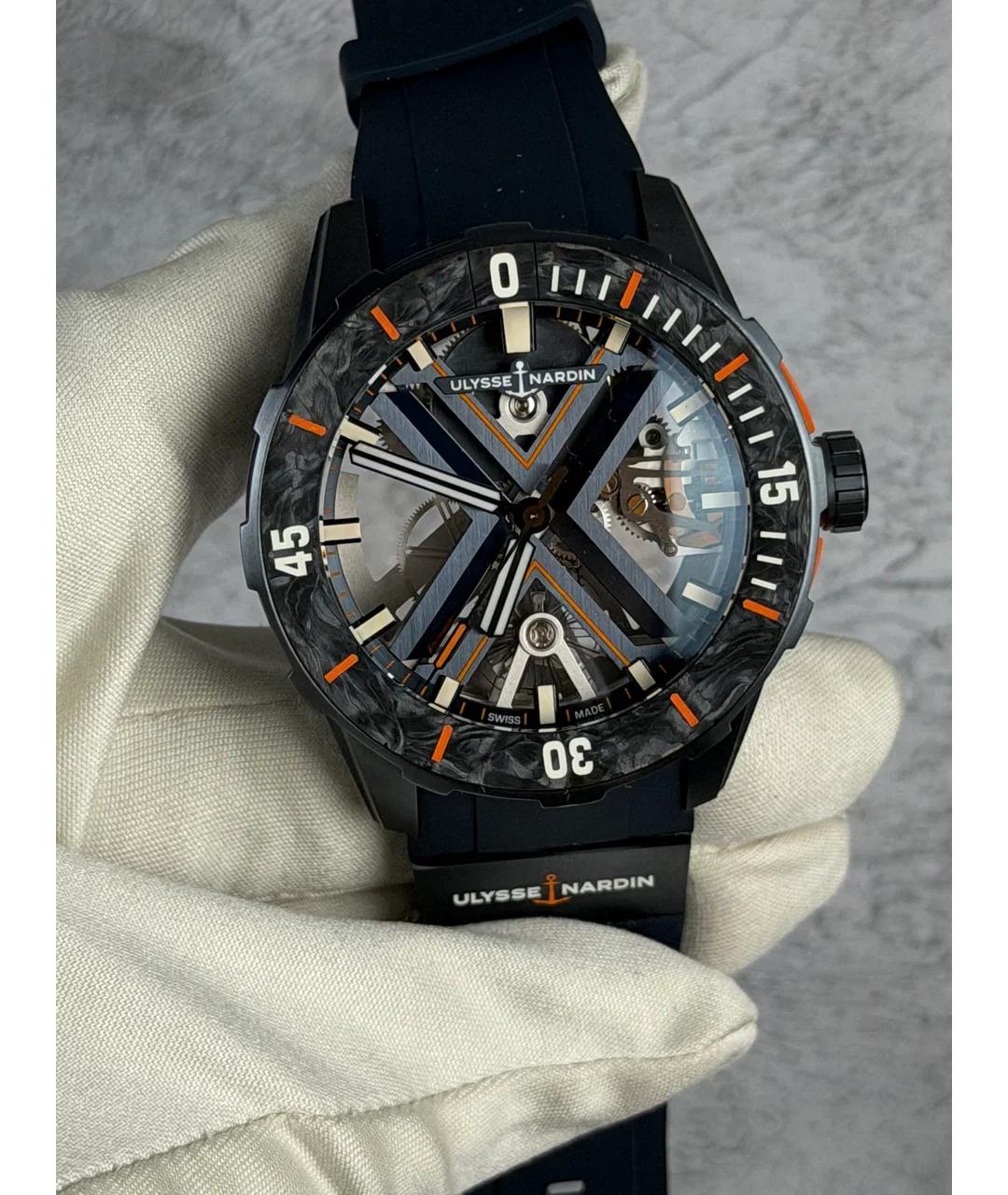 Ulysse Nardin Синие металлические часы, фото 2