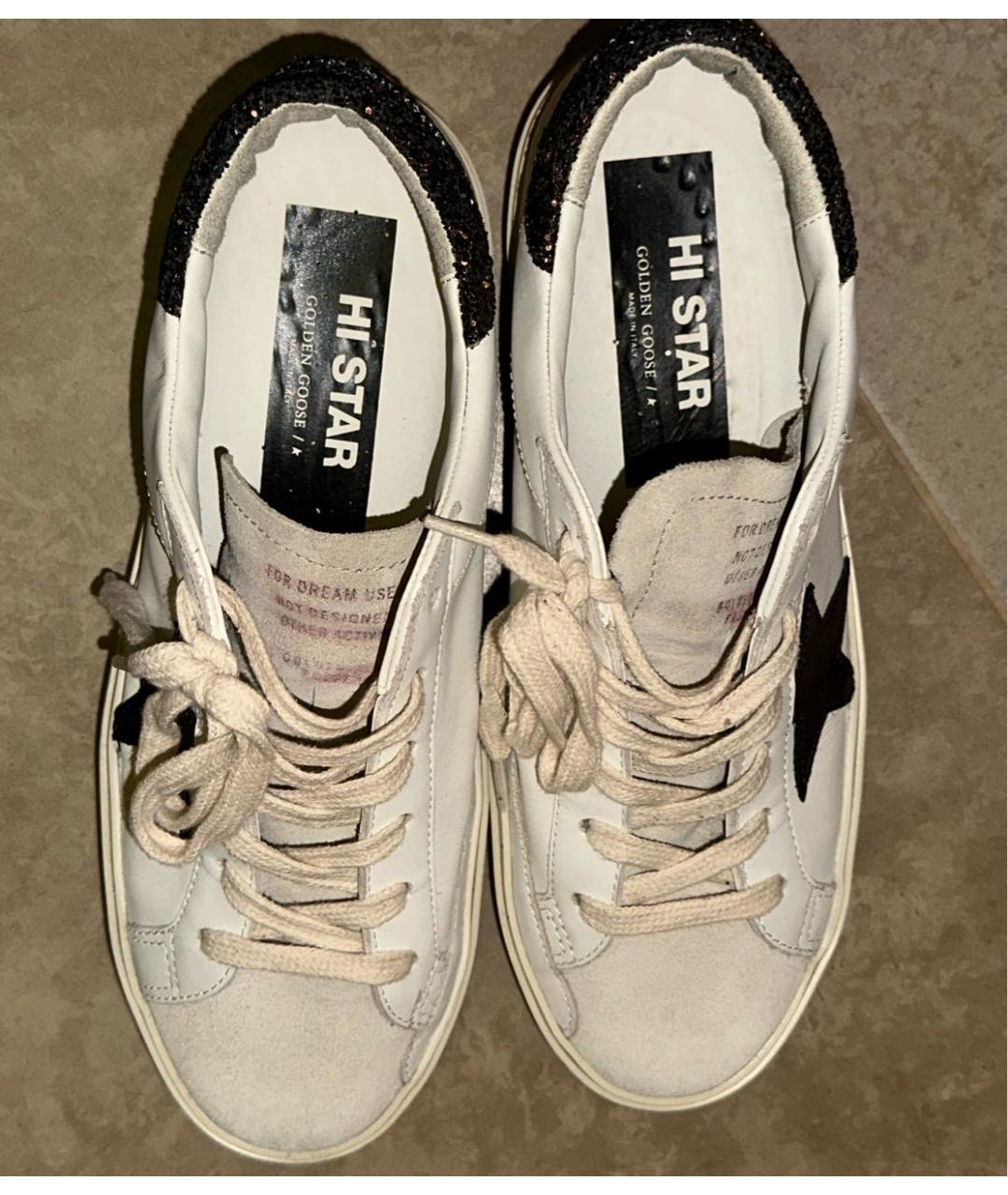 GOLDEN GOOSE Белые кожаные кеды, фото 5
