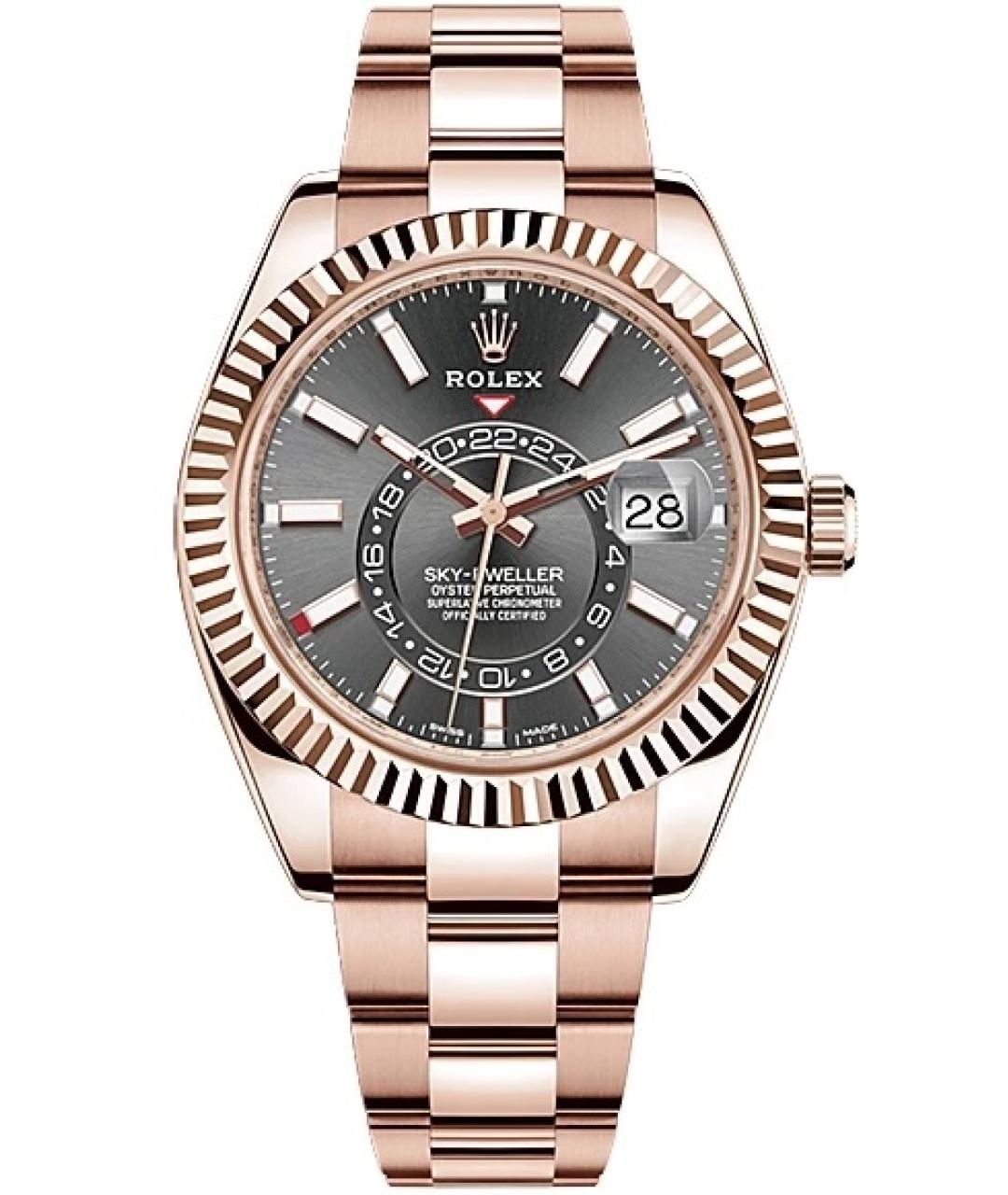 ROLEX Серые часы из розового золота, фото 1