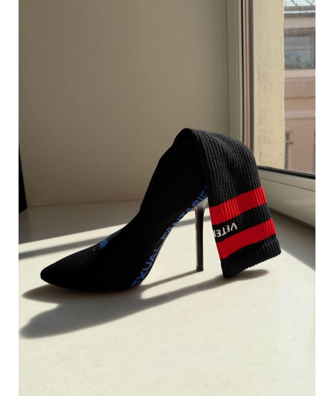 VETEMENTS Черные текстильные туфли, фото 6