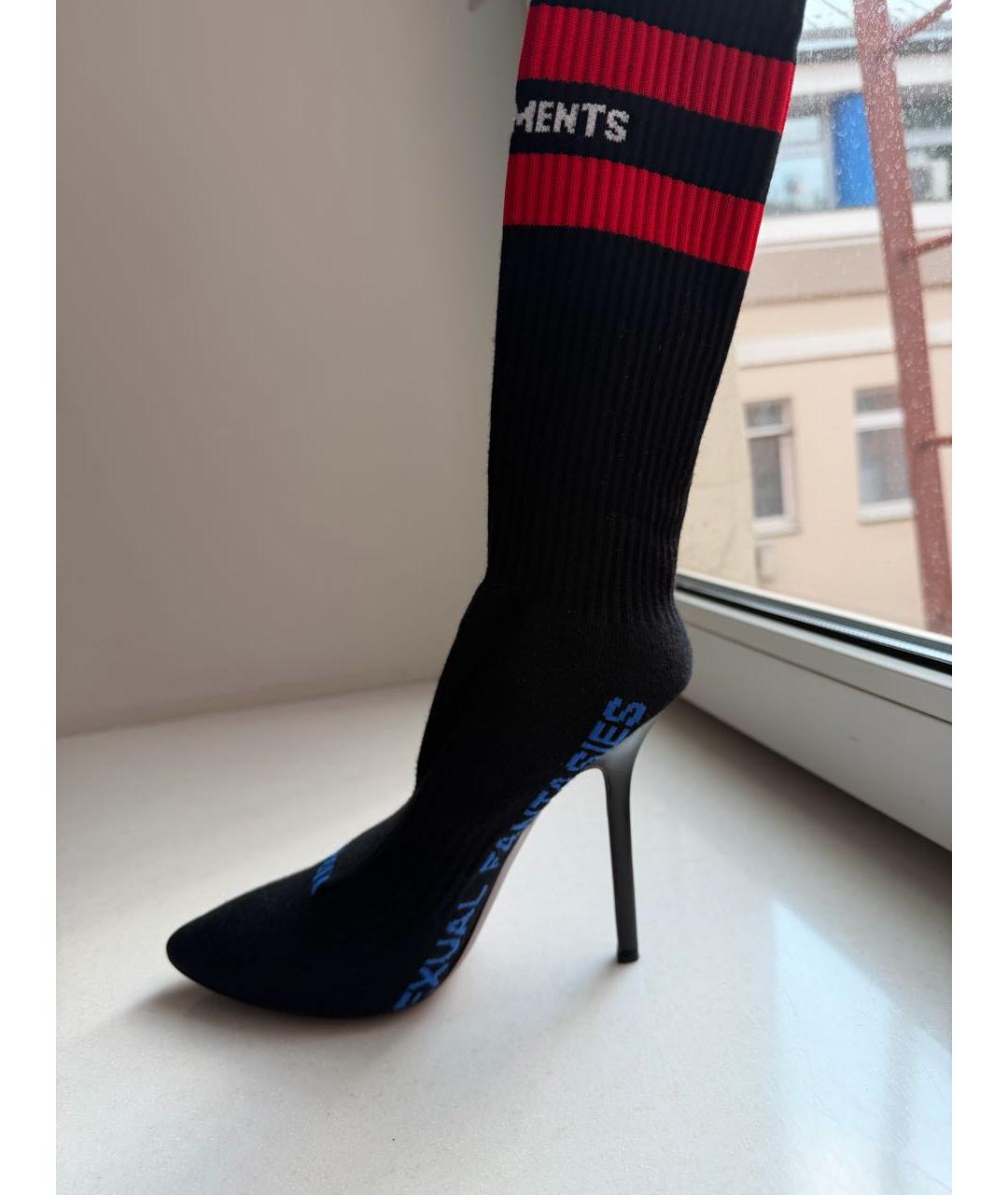 VETEMENTS Черные текстильные туфли, фото 8