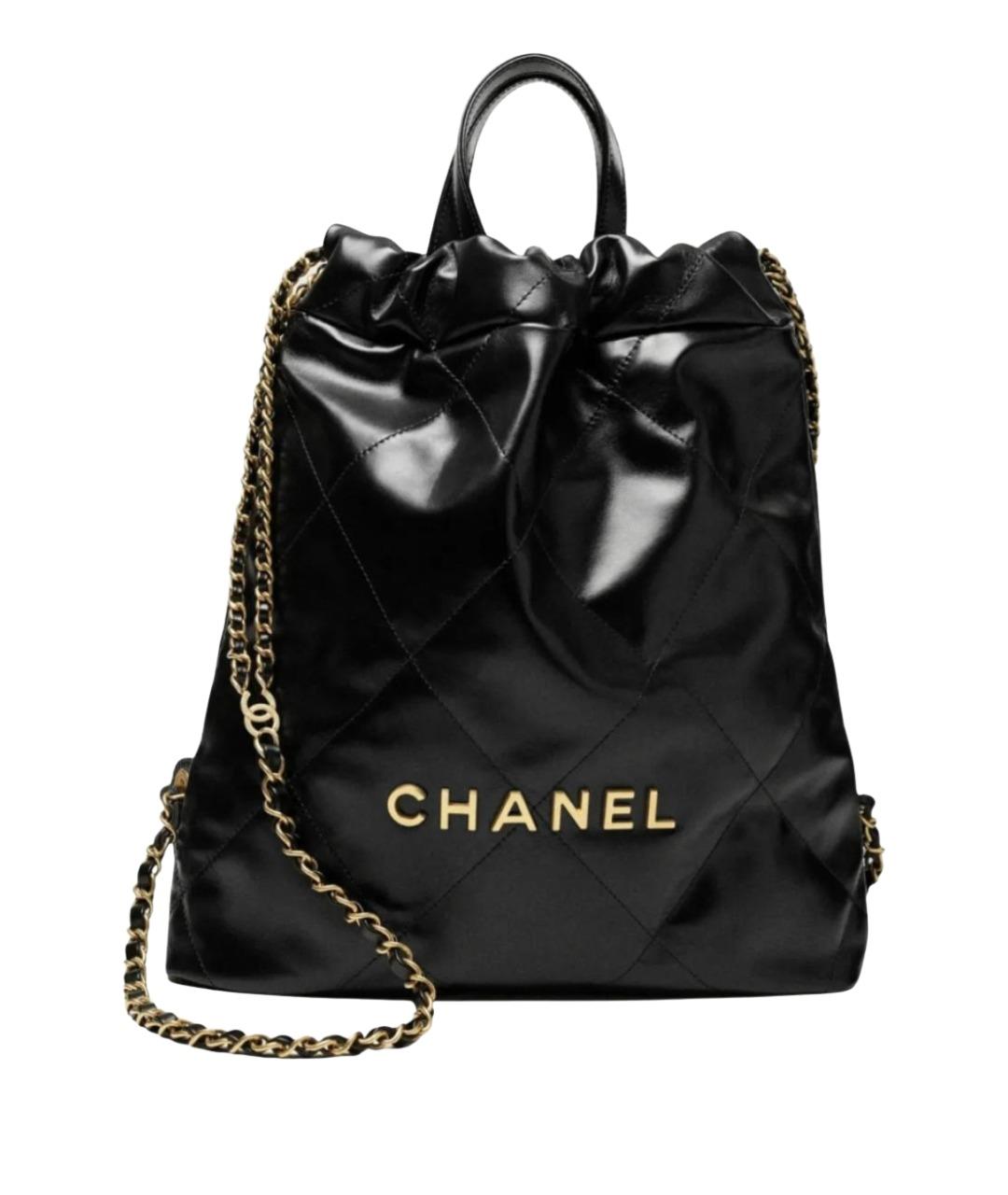 CHANEL Черный кожаный рюкзак, фото 1