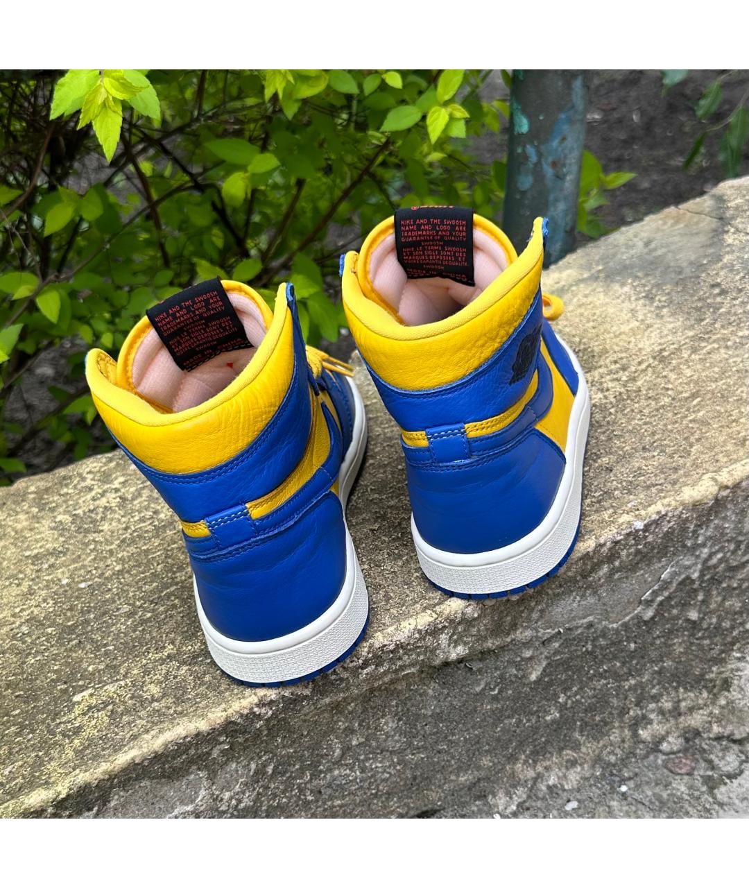 NIKE Синие кожаные кроссовки, фото 4