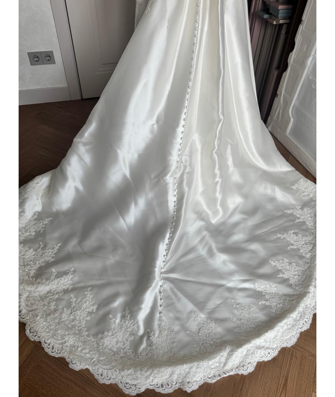 PRONOVIAS Белое кружевное свадебное платье, фото 6