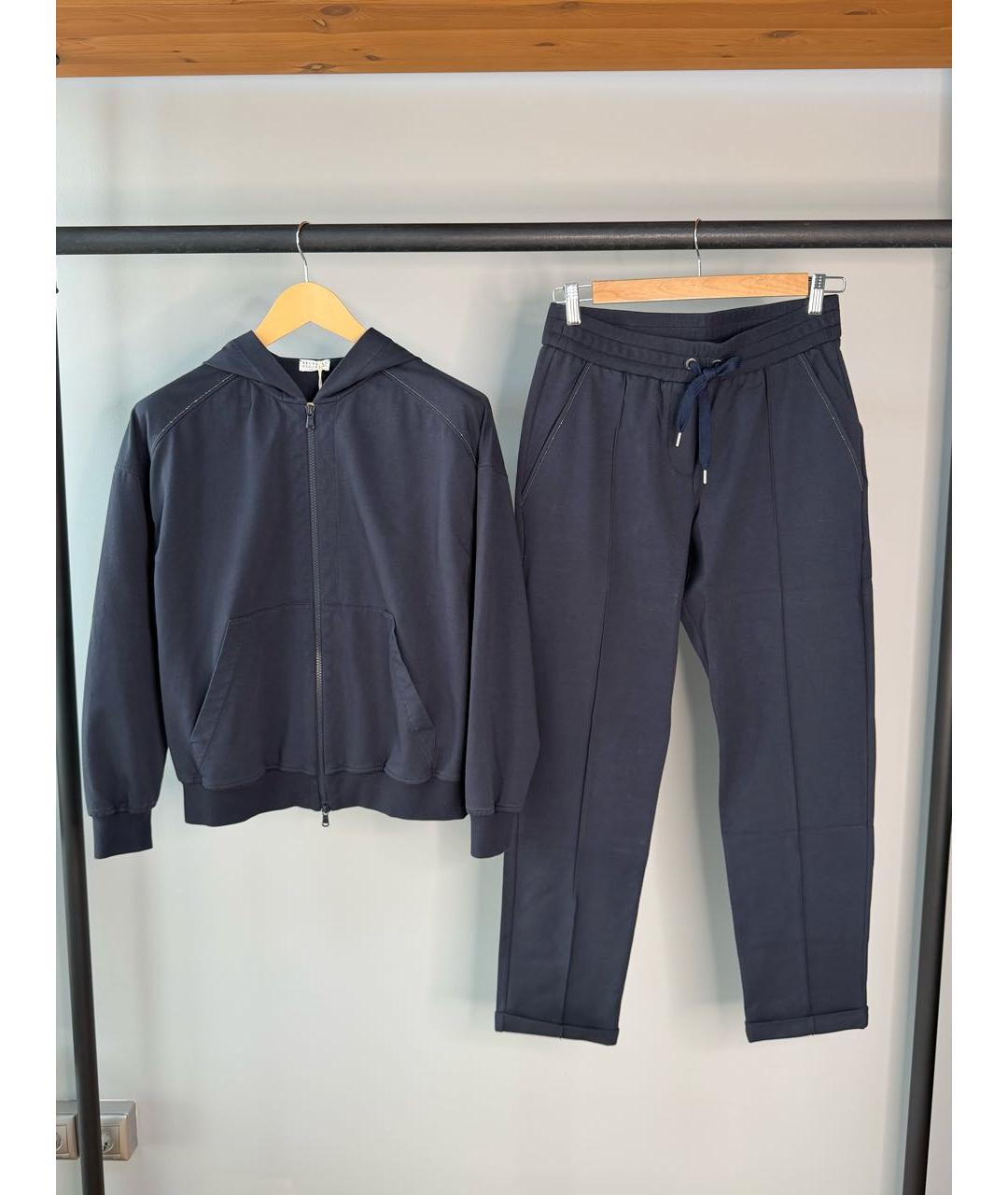 BRUNELLO CUCINELLI Темно-синий хлопковый спортивные костюмы, фото 8