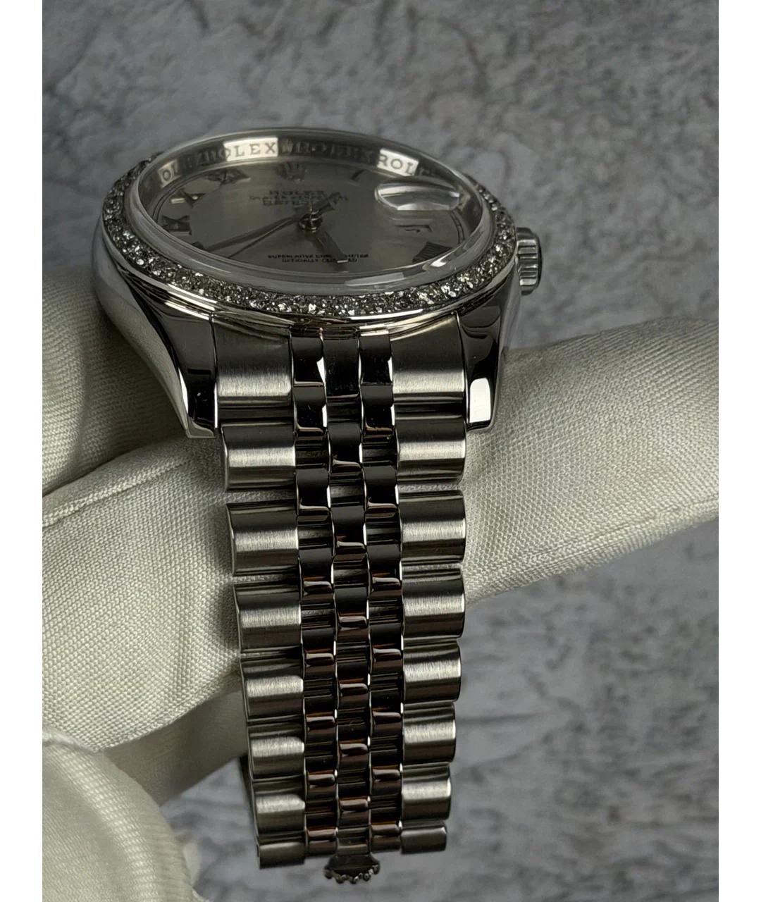 ROLEX Серые металлические часы, фото 5