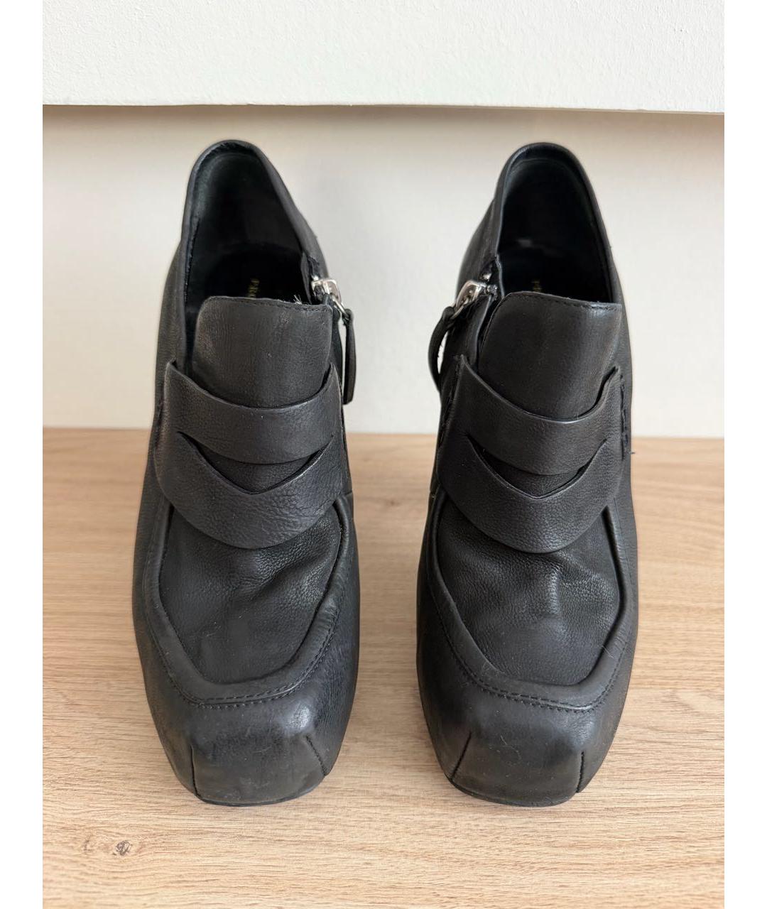 PROENZA SCHOULER Антрацитовые кожаные туфли, фото 2