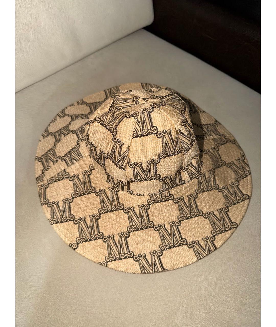MAX MARA Бежевая соломенная шляпа, фото 6