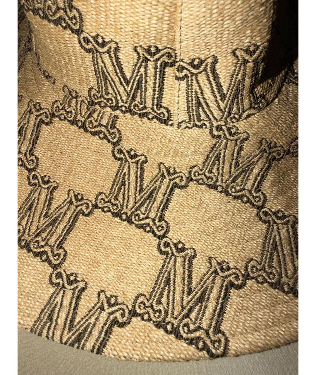 MAX MARA Бежевая соломенная шляпа, фото 4