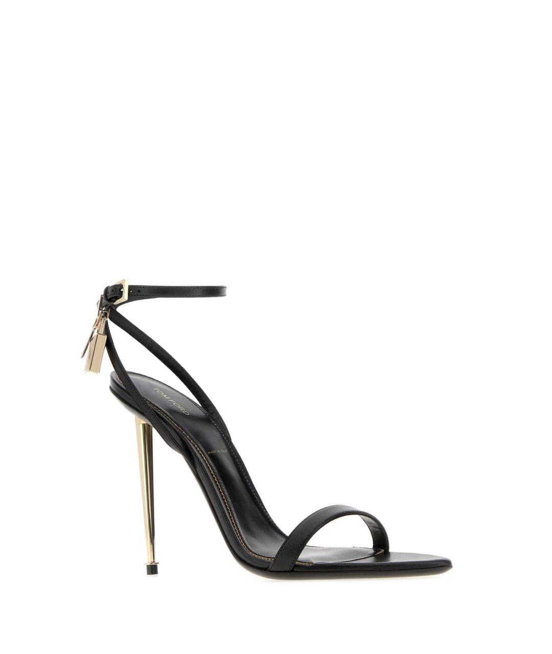 TOM FORD Черные кожаные босоножки, фото 2