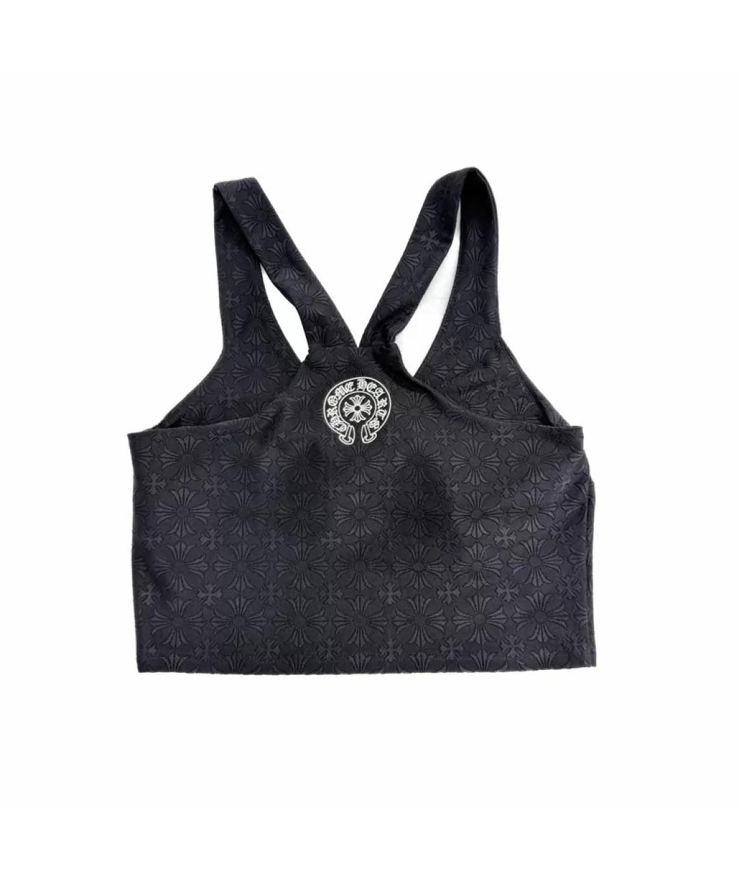 CHROME HEARTS Черная полиуретановая майка, фото 2