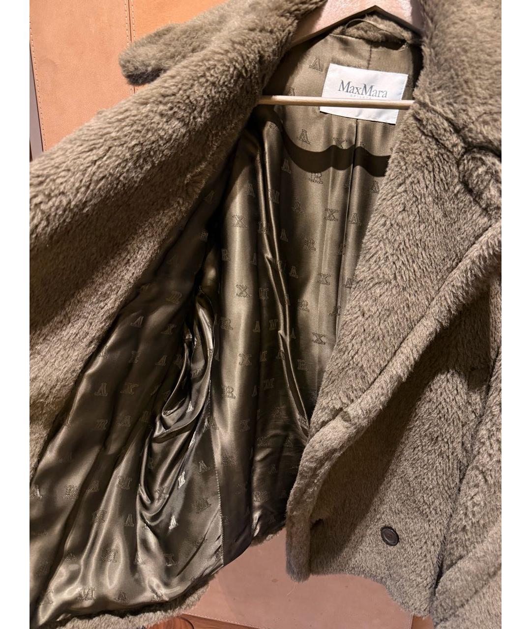 MAX MARA Хаки шерстяная шуба, фото 6
