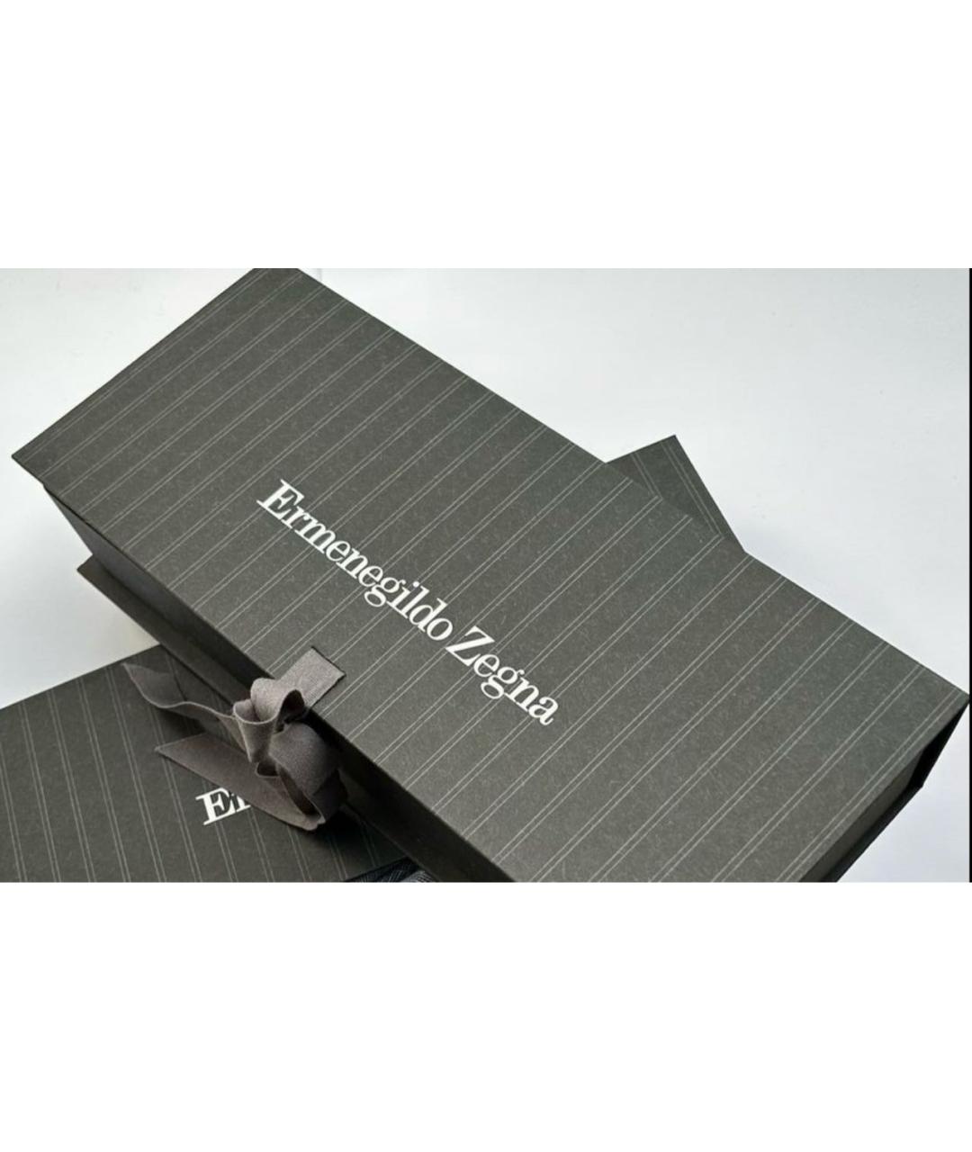 ERMENEGILDO ZEGNA XXX Коричневый шерстяной шарф, фото 7
