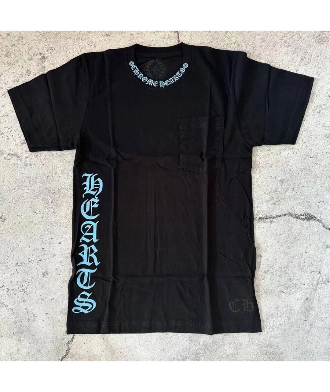 CHROME HEARTS Черная хлопковая футболка, фото 3