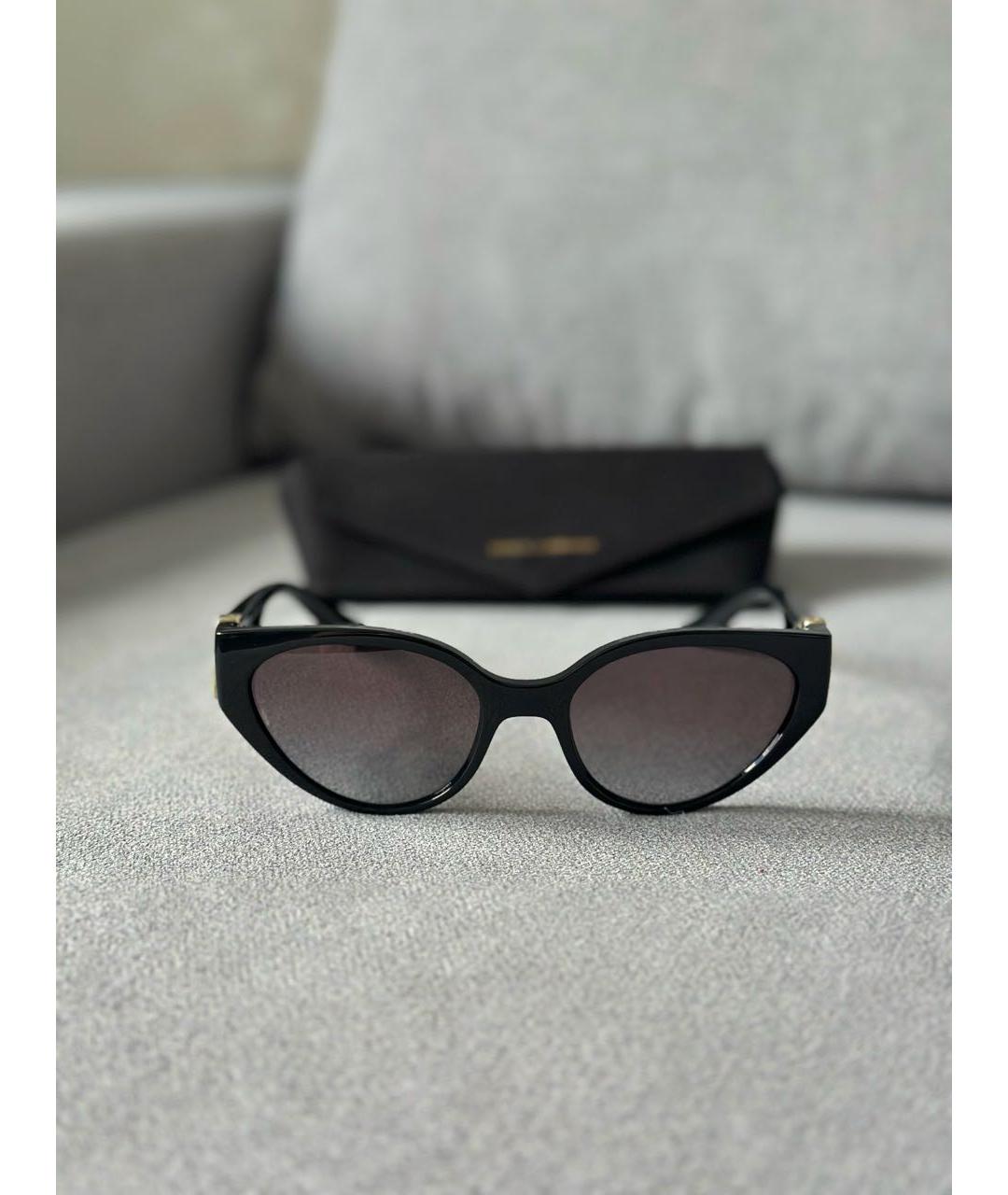DOLCE&GABBANA Черные пластиковые солнцезащитные очки, фото 3
