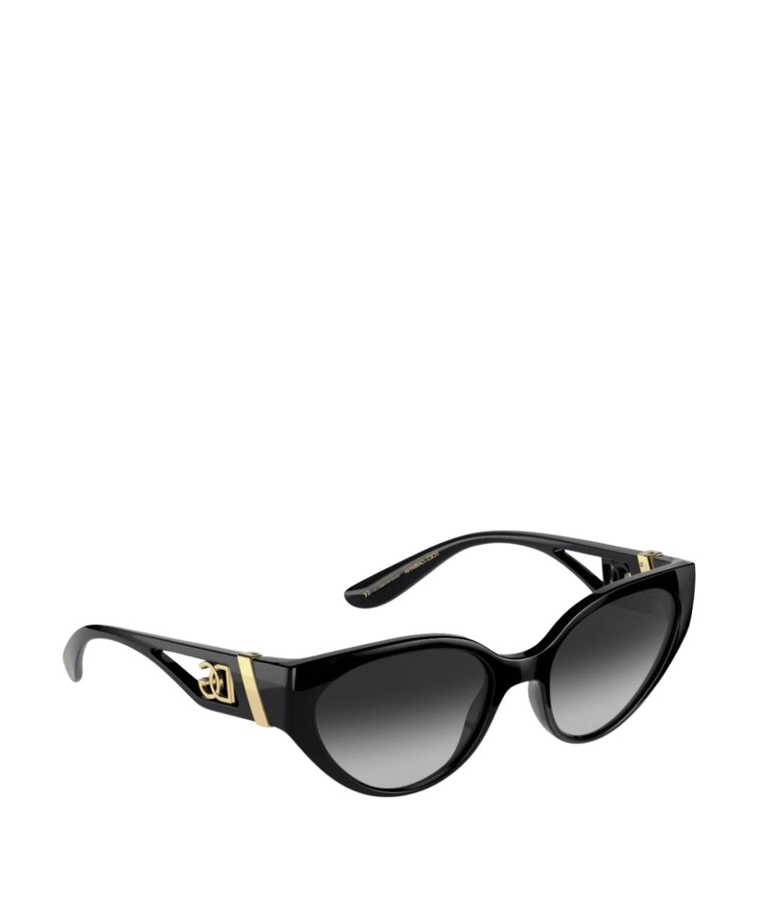 DOLCE&GABBANA Черные пластиковые солнцезащитные очки, фото 1