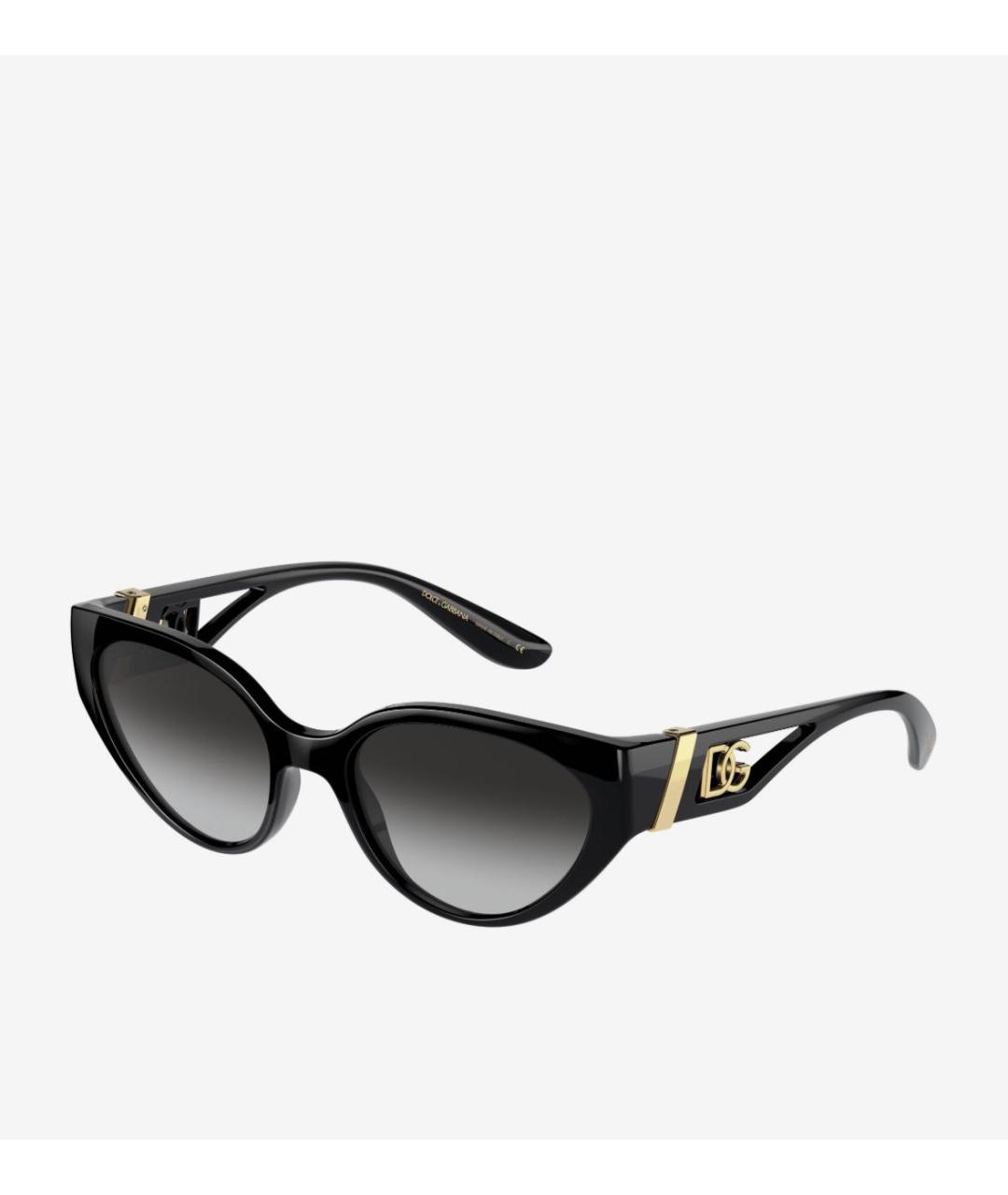 DOLCE&GABBANA Черные пластиковые солнцезащитные очки, фото 8