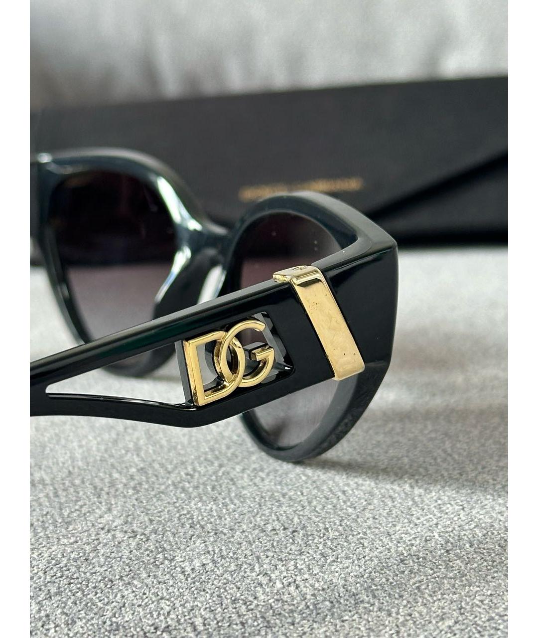 DOLCE&GABBANA Черные пластиковые солнцезащитные очки, фото 6