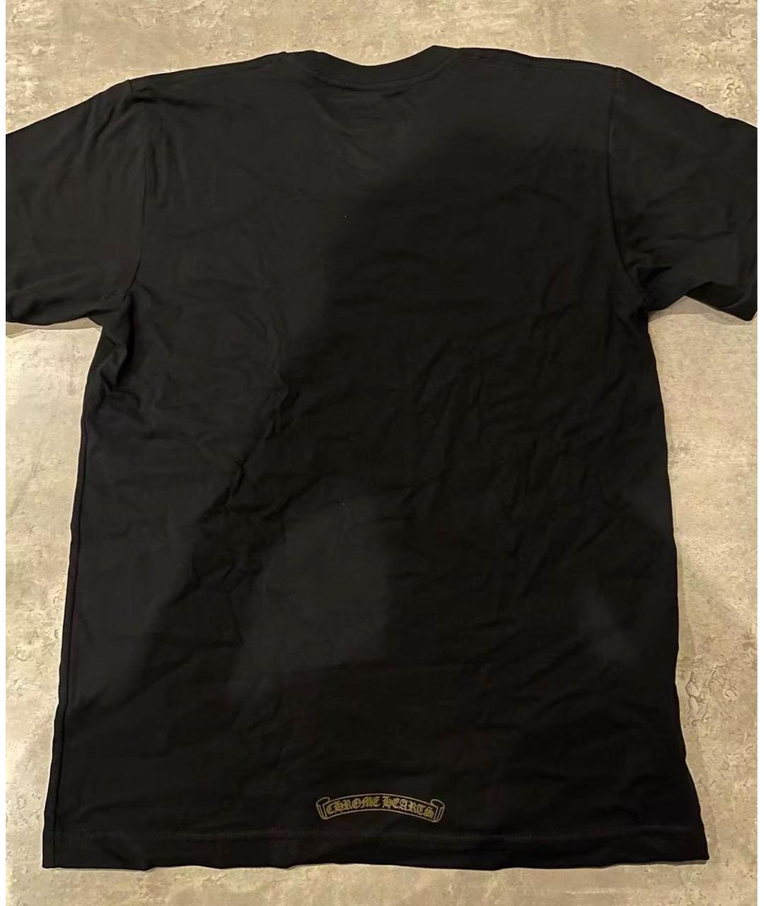 CHROME HEARTS Черная хлопковая футболка, фото 2