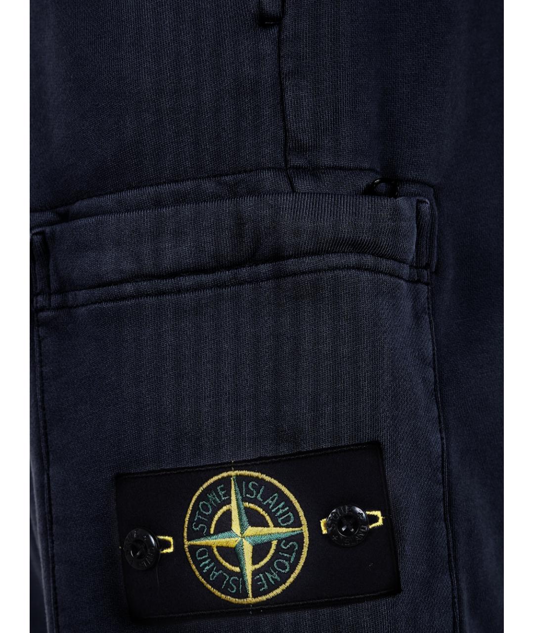 STONE ISLAND Синие хлопковые шорты, фото 2