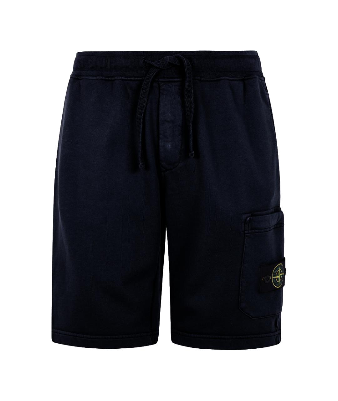 STONE ISLAND Синие хлопковые шорты, фото 1