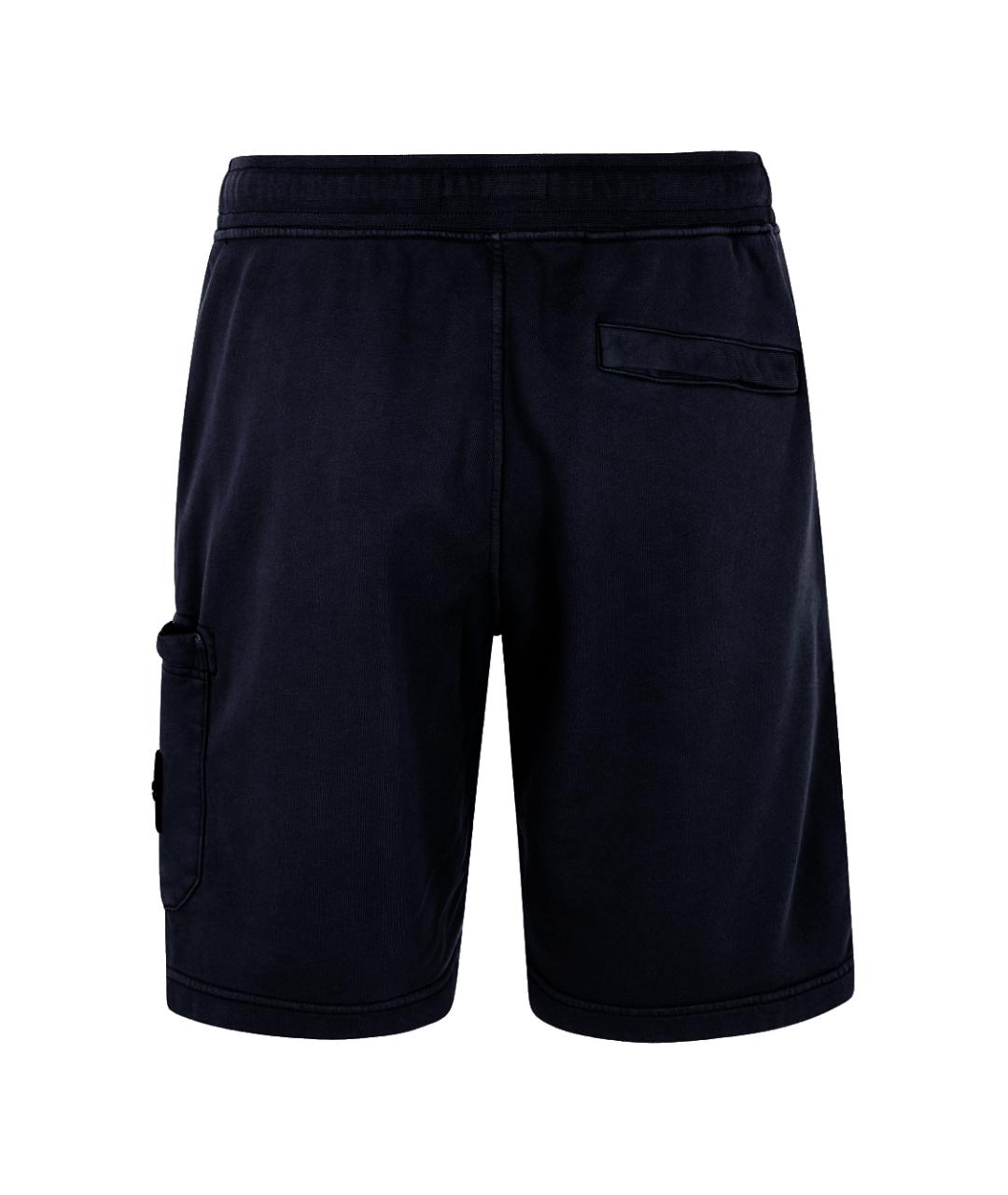 STONE ISLAND Синие хлопковые шорты, фото 3