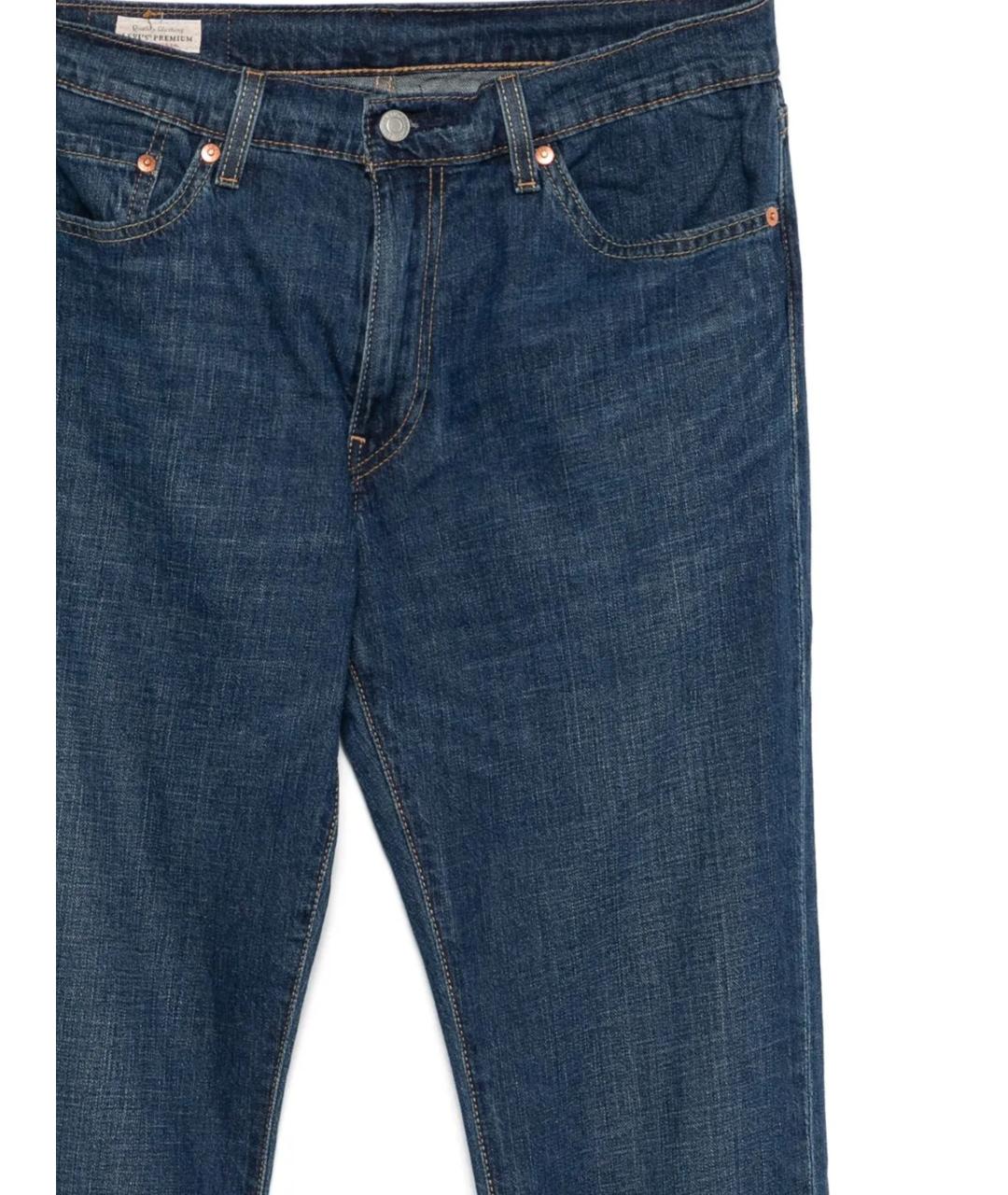 LEVI'S Синие хлопковые прямые джинсы, фото 2