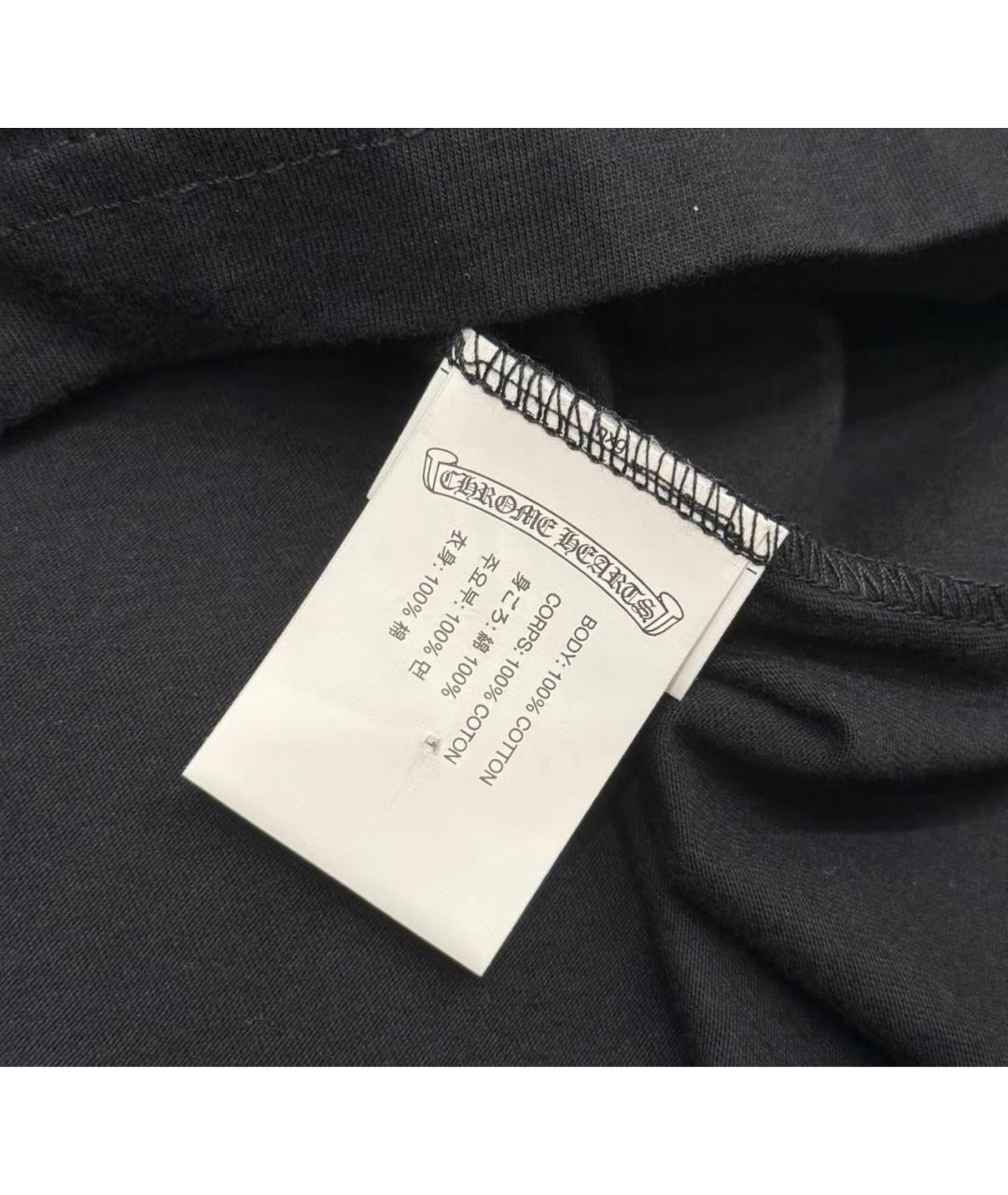 CHROME HEARTS Черная хлопковая футболка, фото 3