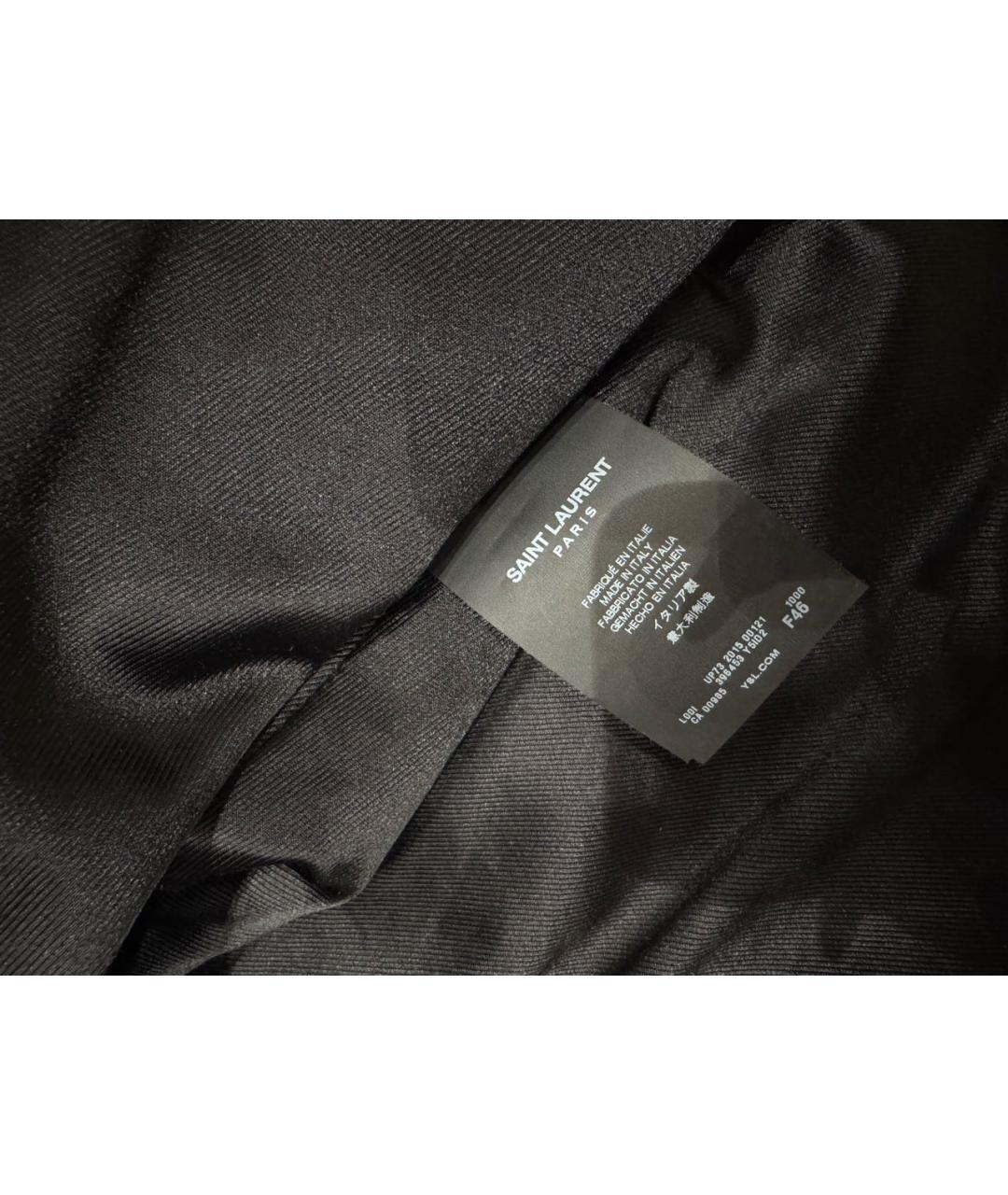 SAINT LAURENT Черная кожаная куртка, фото 3