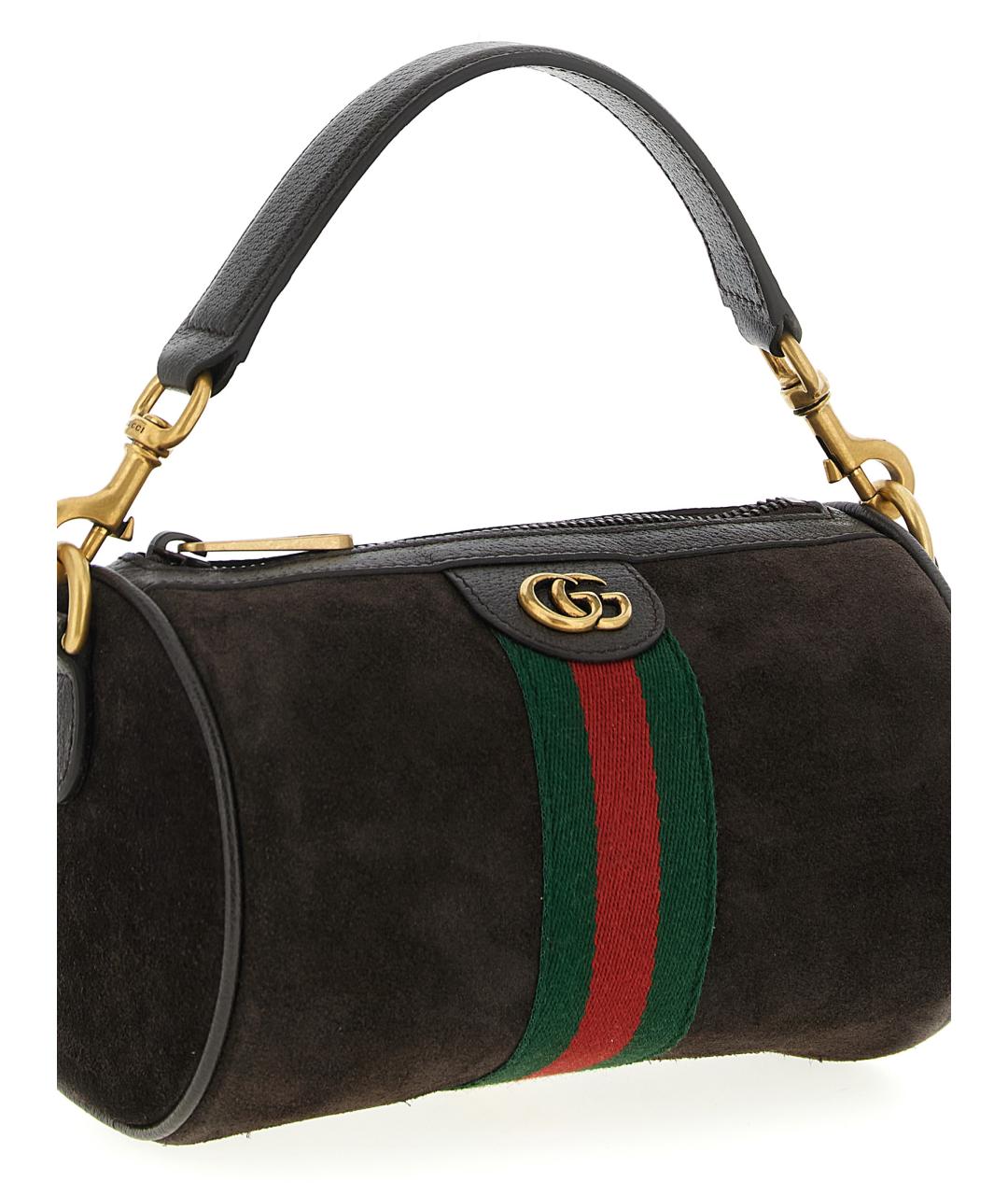 GUCCI Коричневая замшевая сумка на плечо, фото 3