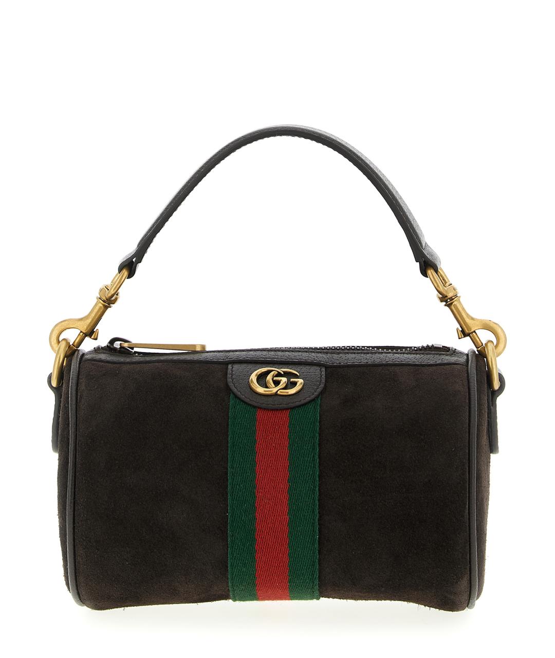 GUCCI Коричневая замшевая сумка на плечо, фото 1